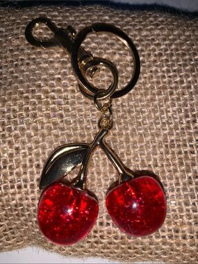 Cherry purse/bag charm Keychain